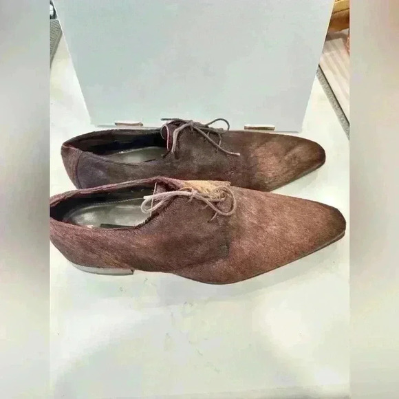 Lloyd Germany 1888 Oriza Brown Suede Pointed Toe Lace-up Classic Oxford Dress - Picture 5 of 11